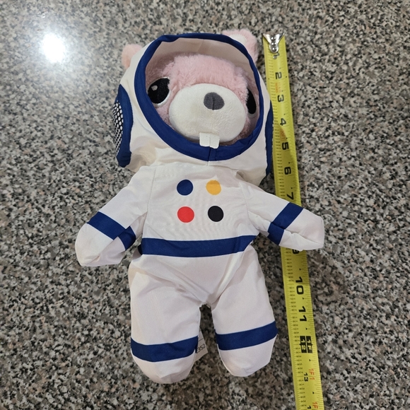 Plush Astronaut Bunny Toy - Pink and White - Picture 4 of 4